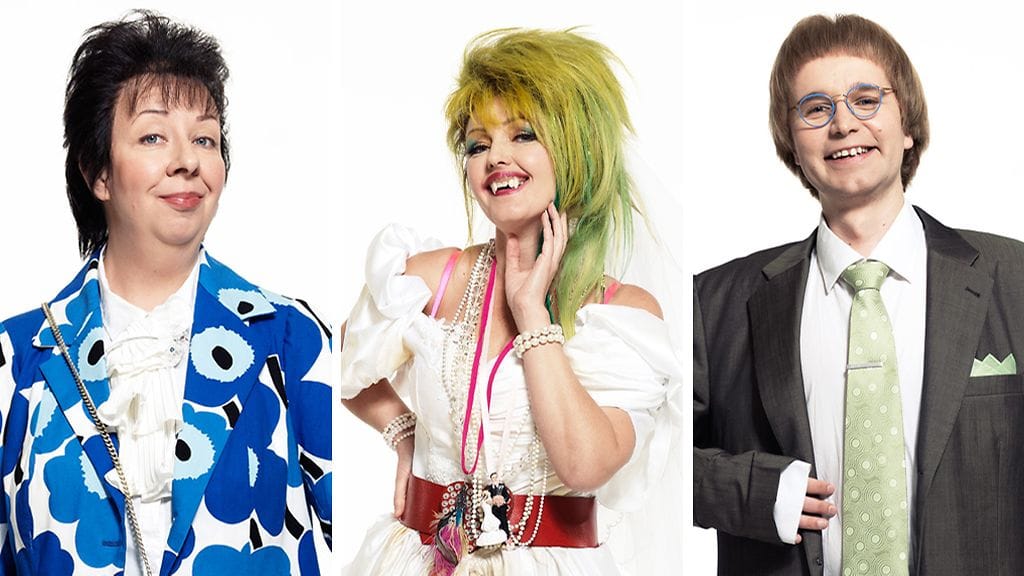 Finalistit Irma Rönkkö, Alli Kaattori ja Matti Pikkuvanhanen