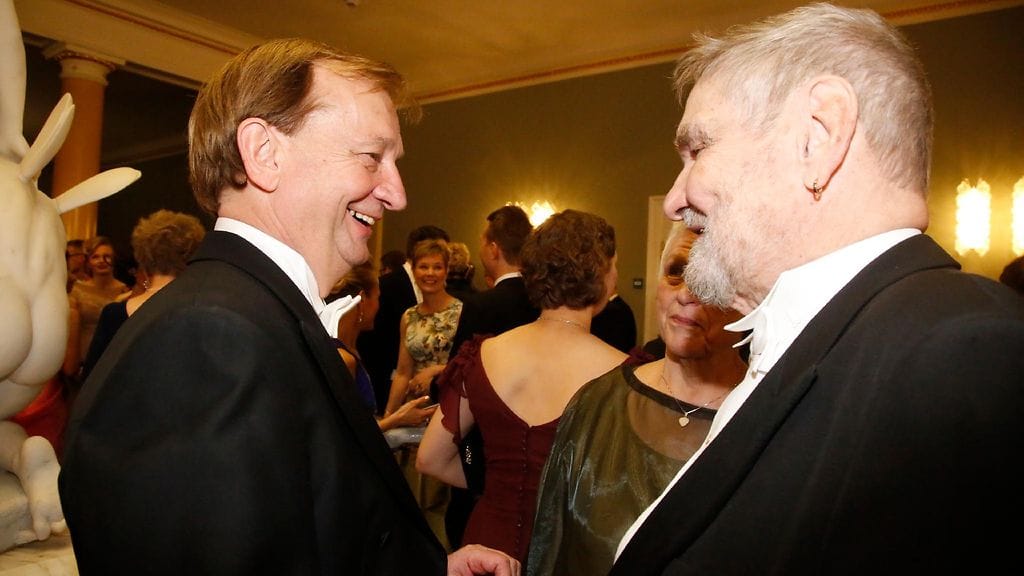 Hjallis Harkimo ja Jukka Virtanen, Linnan juhlat 2015