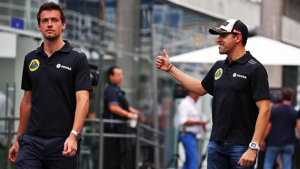 Jolyon Palmer (vas.) ja Pastor Maldonado