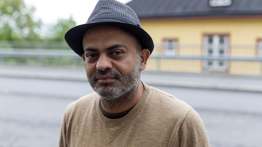 Irakilaissyntyinen Suomessa asuva kirjailija Hassan Blasim Tampereella 30. toukokuuta 2014.