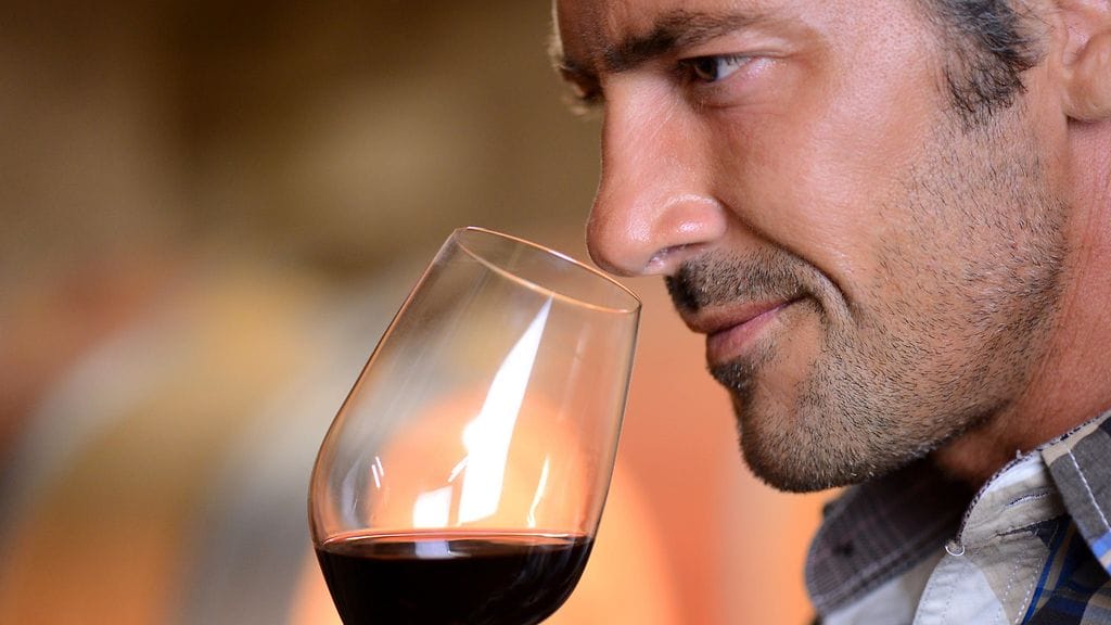 "Oi, tässäpä upea viini. Mitä sinä pidät tästä?" "Hmmm...."