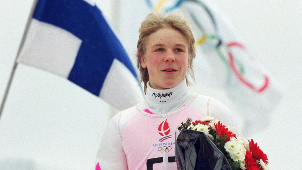 Toni Nieminen Albertvillessa vuonna 1992.