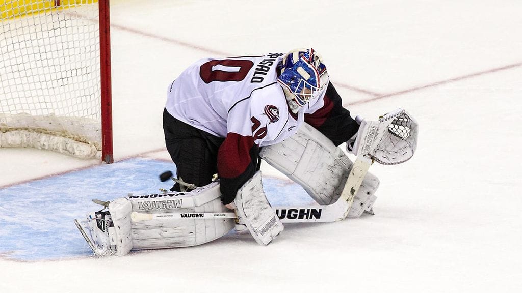 Joonas Korpisalo on torjunut alkukaudella 11 ottelua AHL:n Lake Erie Monstersin maalilla.