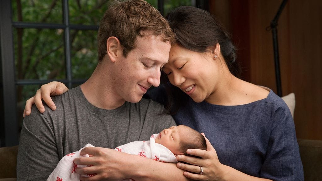Mark Zuckerberg, Priscilla Khan ja Max-poika.