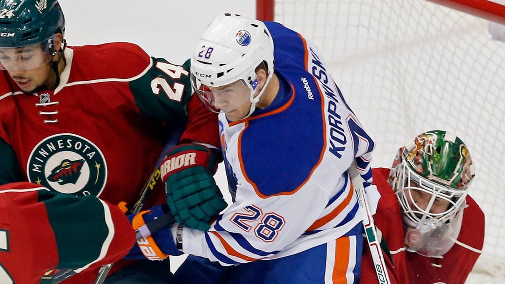 Lauri Korpikoski väänsi Minnesotaa vastaan lokakuussa.