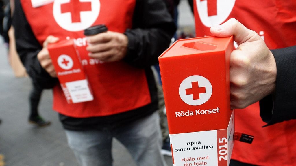 Suomen Punaisen Ristin Nälkäpäivä-keräys.