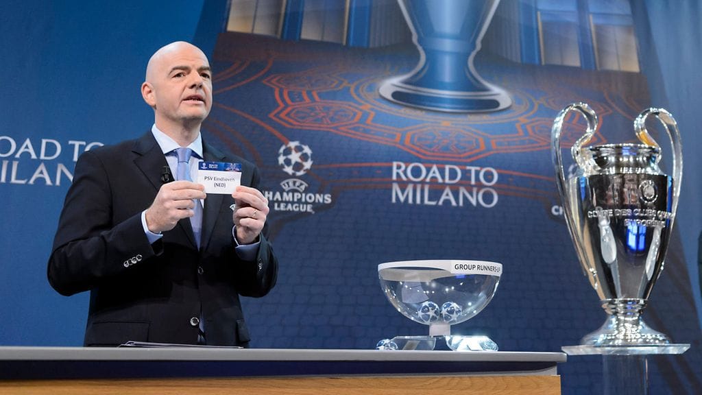 Gianni Infantino on tuttu kaveri arvontatilaisuuksista.