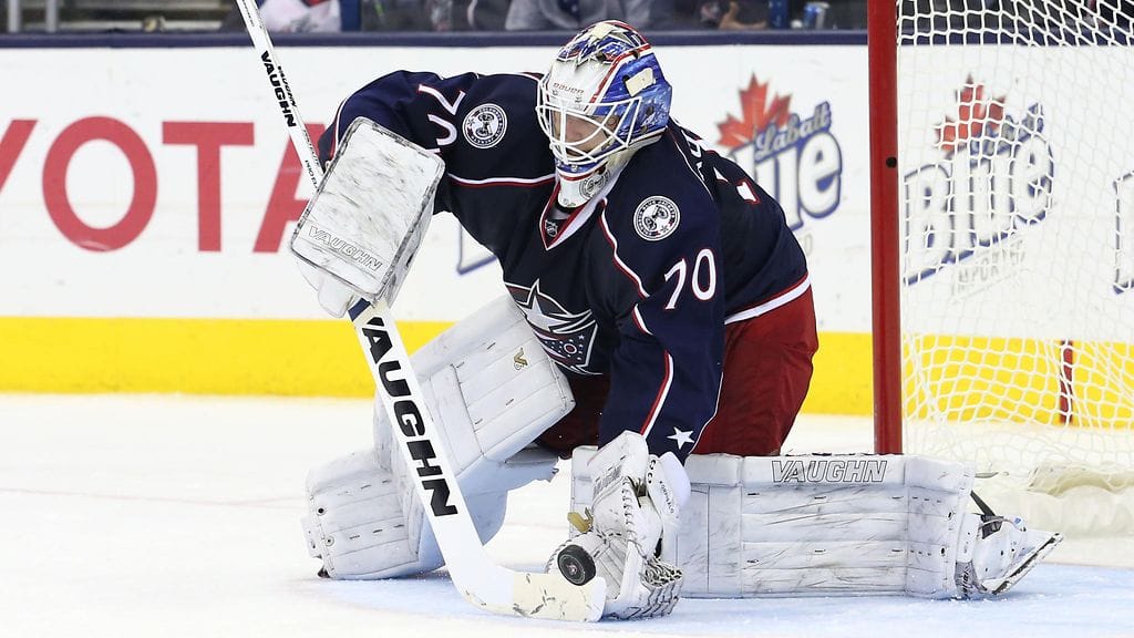 Joonas Korpisalo torjui NHL-uransa avausvoiton 19. joulukuuta.