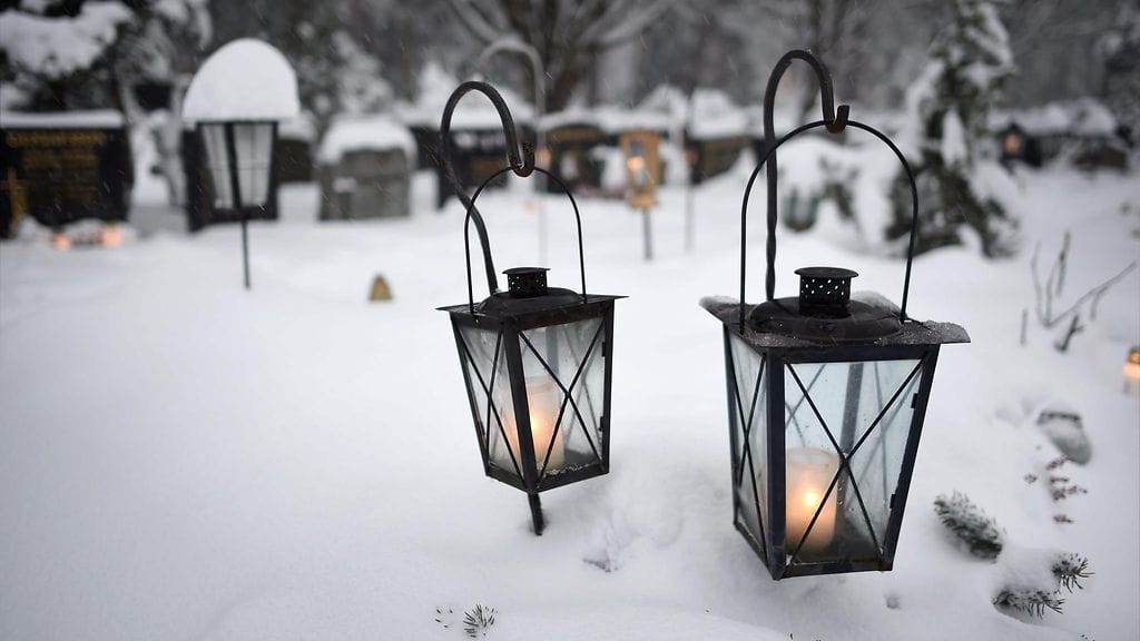 joulu, kynttilät, hautausmaa