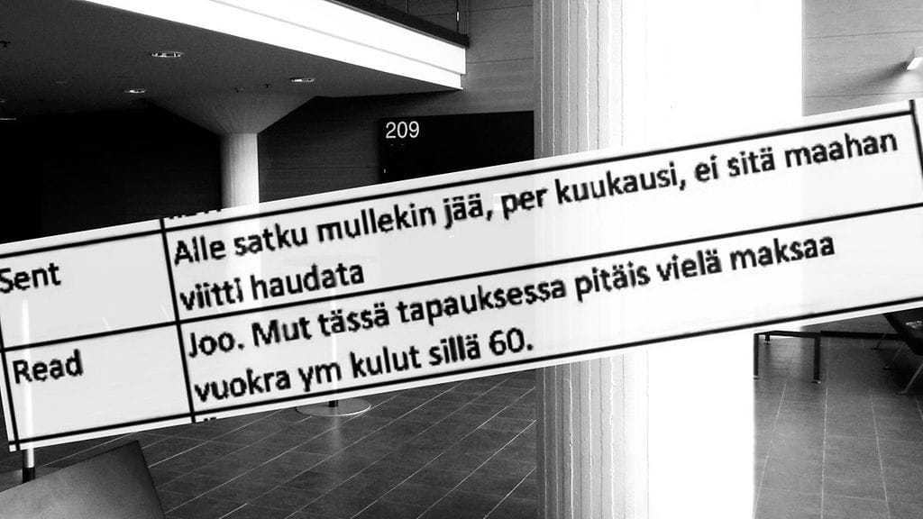 Krp:n poliisimies valitti viime keväänä Malmin naiselle lähettämässä tekstiviestissä rahapulaansa. Rahaa ei ollut Malmin naisellakaan.