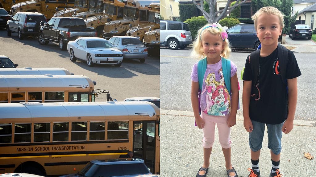 Emilia ja Nooa Lautaportti suuntaavat koulupäivän sijasta joulukuusiostoksille.