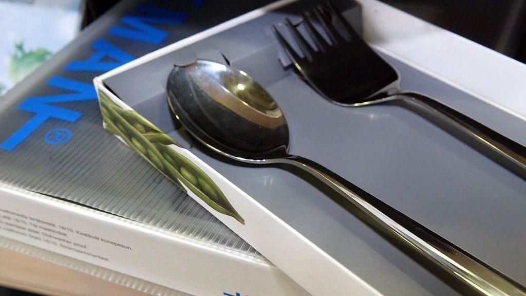 Hackmanin aterimet valmistetaan ulkomailla.