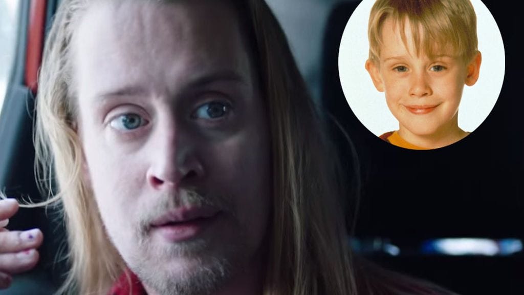 Macaulay Culkin tuoreella videolla ja vuonna 1990.
