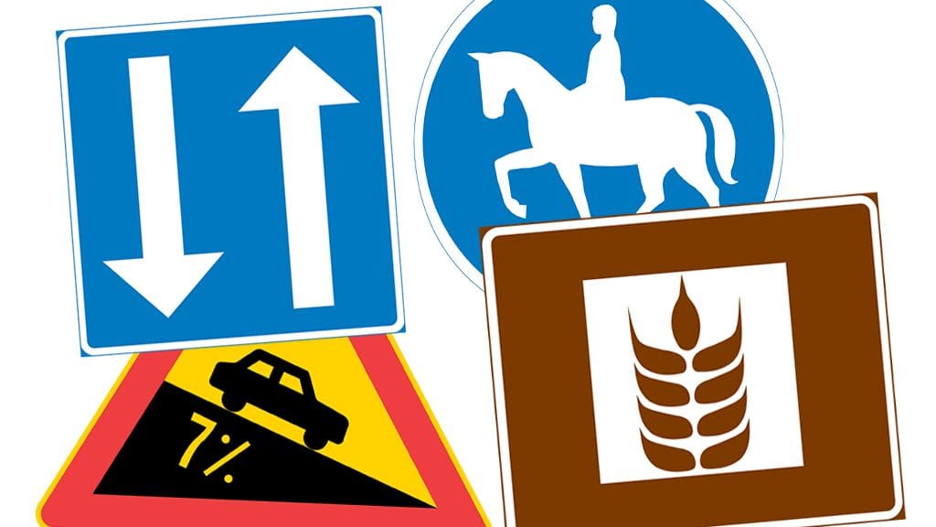 Osaatko kertoa, mitä nämä liikennemerkit viestivät?