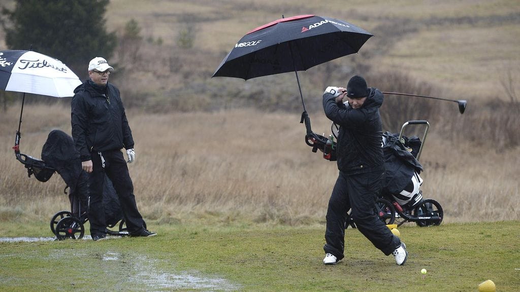 Golfia pelattiin Vihdissä jouluna myös kaksi vuotta sitten.