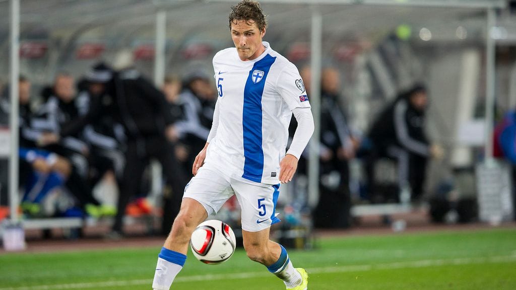 Ville Jalasto maaottelussa viime lokakuussa.