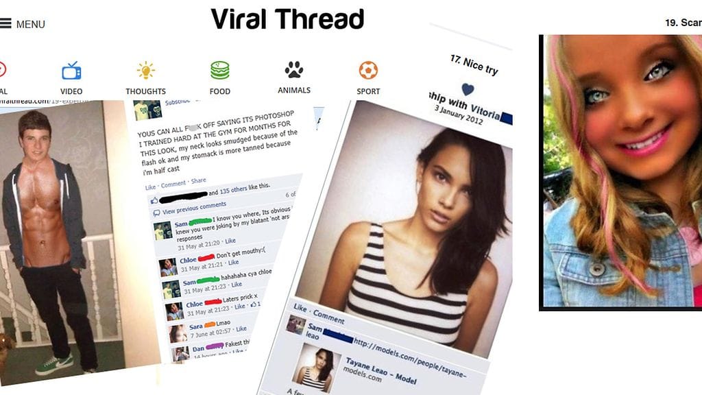 Kuvakaappaus Viralthread.comista