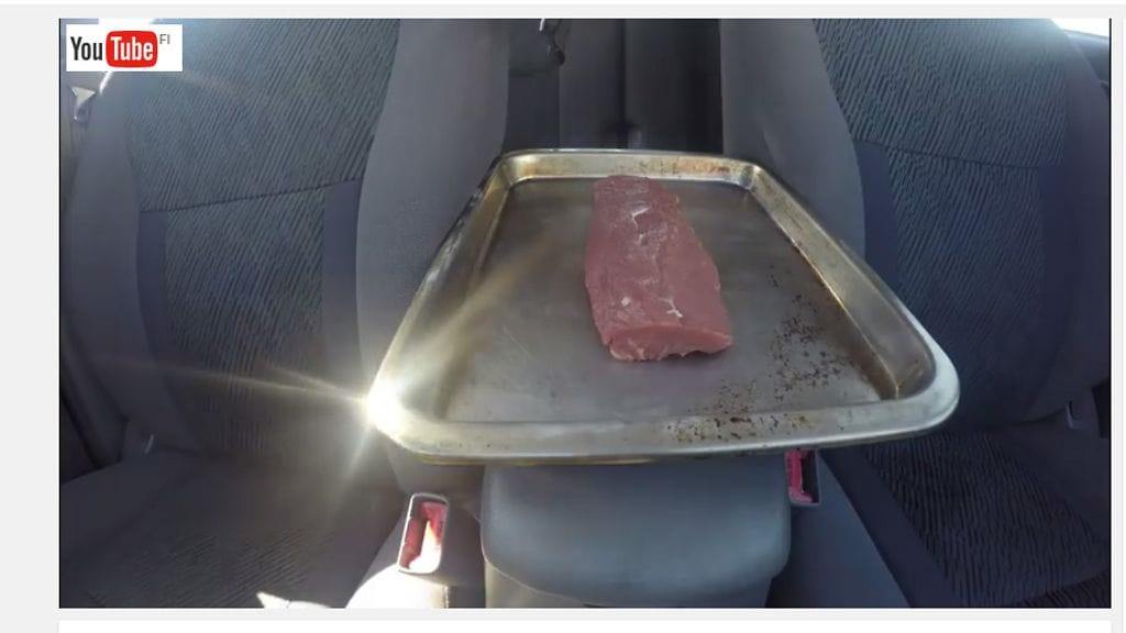 Median yllätykseksi Matt Moran kokkaili lampaanlihaa Toyotassa. Kuvakaappaus Youtubesta.