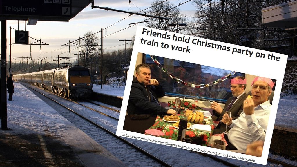 Brittimiehet päättivät ottaa varaslahdön jouluun jo työmatkalla.