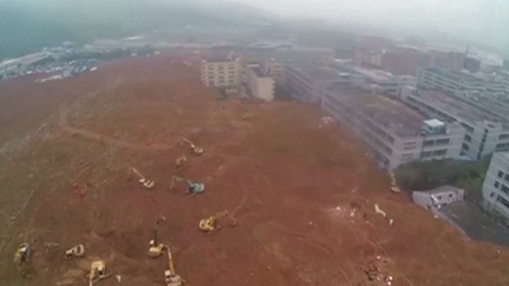 Shenzenin kaupungissa tapahtui maanvyöry 20.12.2015