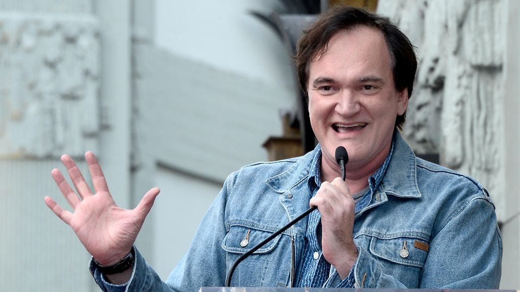 Quentin Tarantino pitämässä puhetta Walk of Famella.