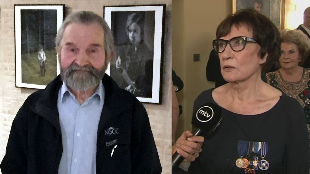 Hannes Tuovinen ja Eila Simola vierailivt presidenttiparin vieraina Linnassa joulukuussa 2015.