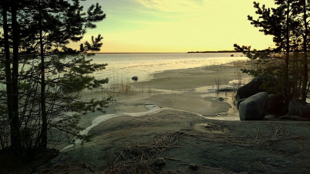 Vaasa Sundomissa oli aattona näin kaunista jouluaattona 2015. Kuva: Mauri Pelkonen