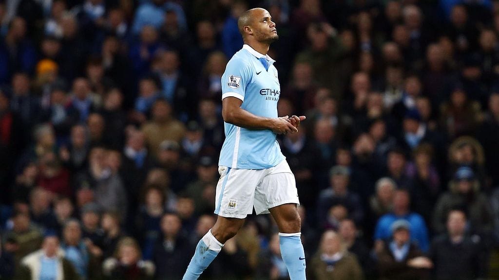 Vincent Kompany ehti pelata vain kahdeksan minuuttia ennen kuin pohjevamma uusiutui.