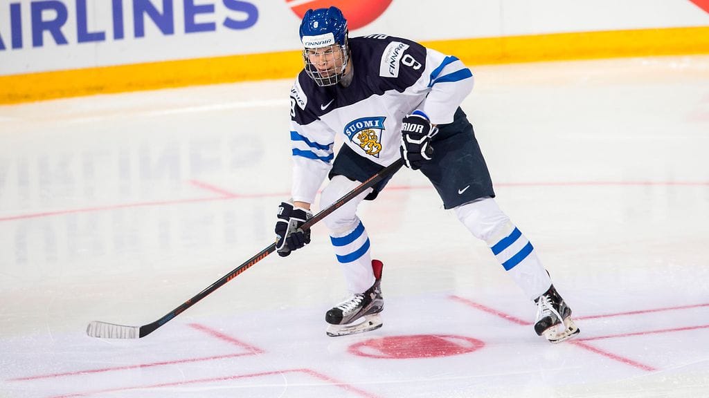 Jesse Puljujärvi U20-kisoissa vuodenvaihteessa.