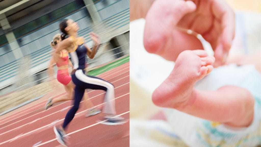 Maratonin juokseminen ja synnytys aiheuttavat samankaltaisia vammoja.
