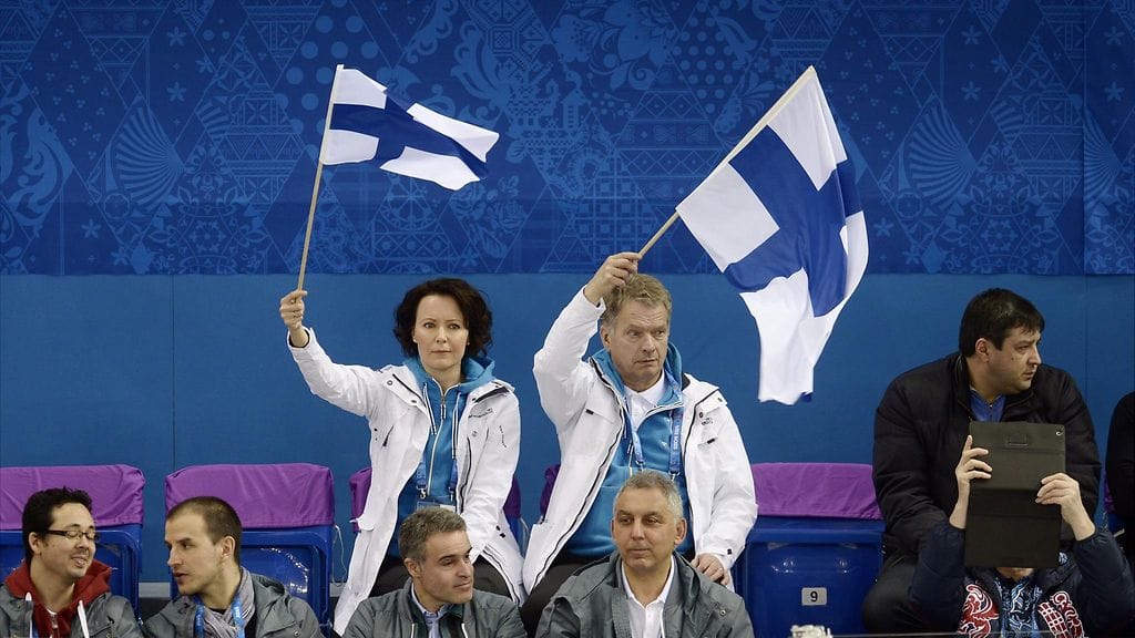 Sauli Niinistö Jenni Haukio Sotshissa 2014