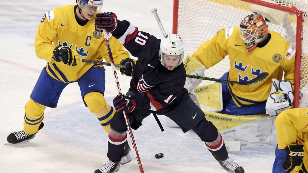 USA:n Anders Bjork teki pronssipelissä kaksi maalia.