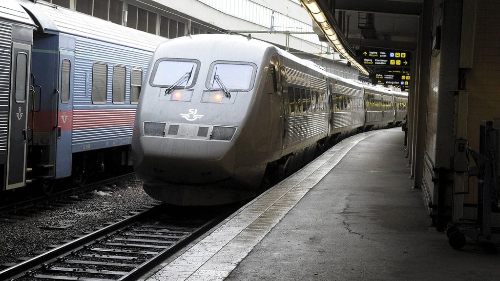 Göteborgin juna Tukholman rautatieasemalla 21. Kuvituskuva.