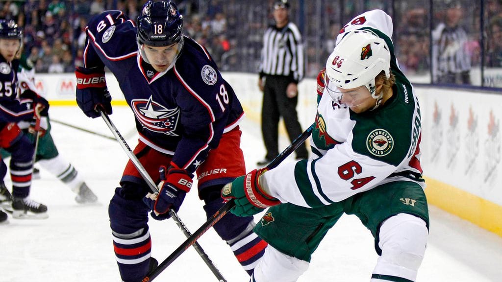 Mikael Granlund (oik.) oli pelipäällä Columbuksessa.