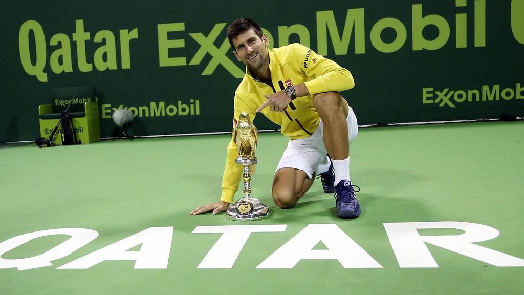 Novak Djokovic on voittanut urallaan 60 turnausta.