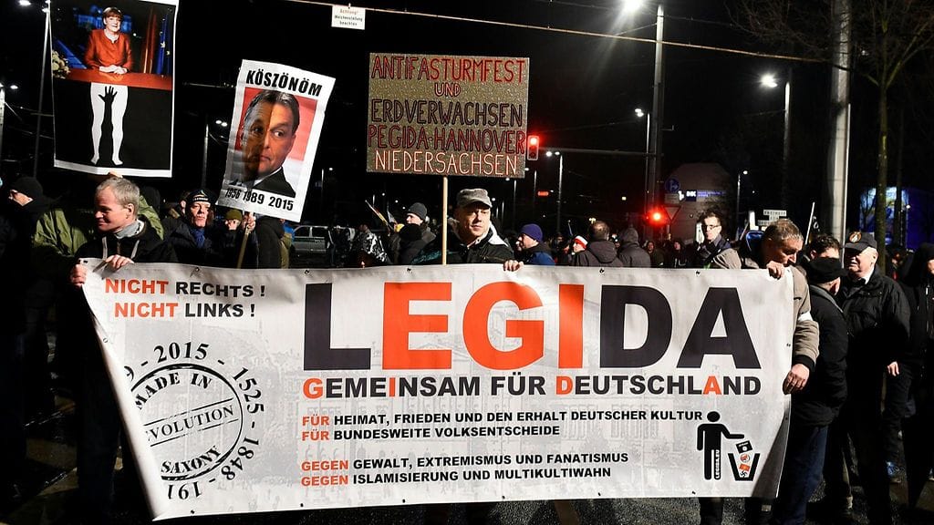 Marssin takana oli maahanmuuttoa ja islamia vastustavan Pegida-liikkeen paikallisosasto Legida.