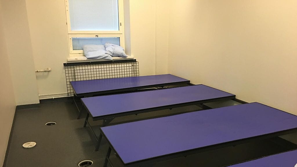 Patjamajoitusta Hietaniemen palvelukeskuksessa.