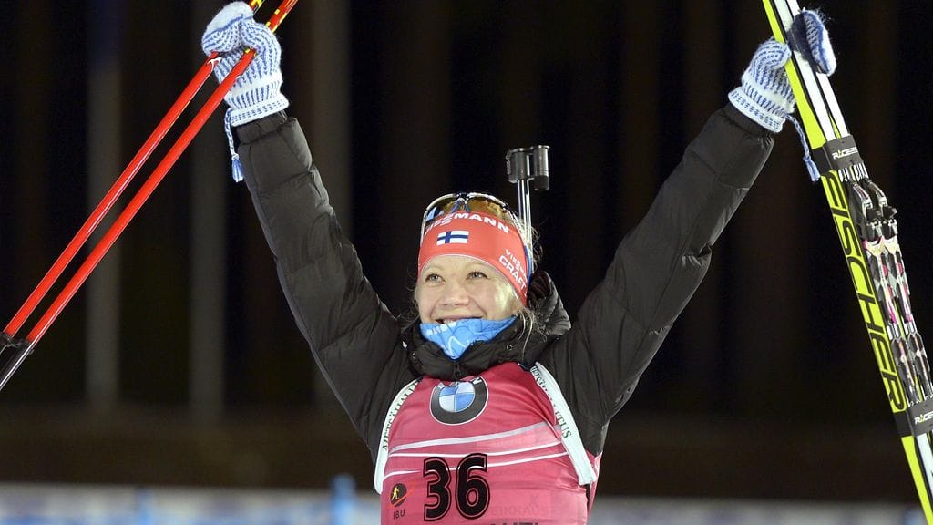 Kaisa Mäkäräinen saavutti normaalimatkan MM-pronssia Kontiolahdella viime talvena.