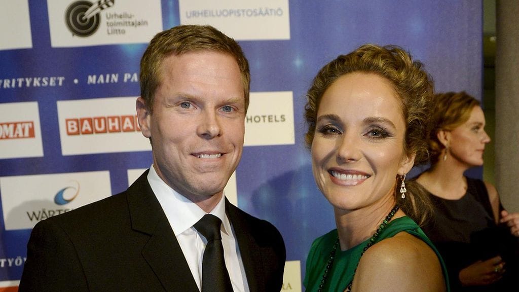 Saku ja Hanna Koivu olivat juhlimassa Urheilugaalassa ensimmäistä kertaa.