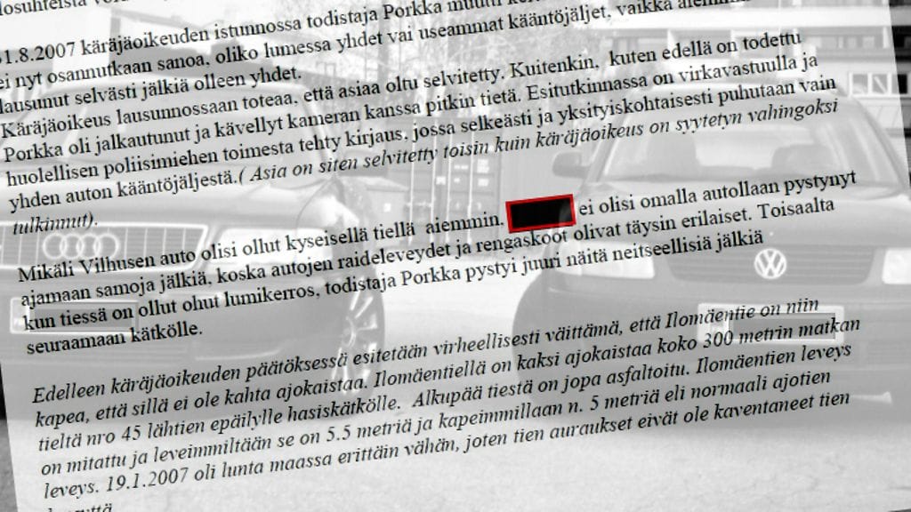 Oikeudessa puitiin Keijo Vilhusen huumejutussa kirjoitettua muistiota vuodelta 2007.