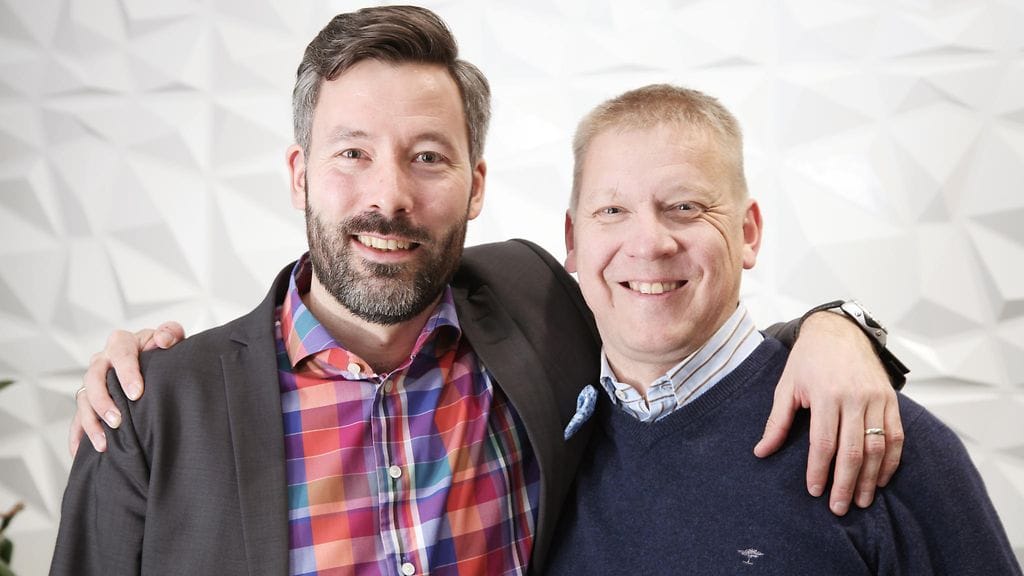 Maksutelevisioyhtiö Viasatin Suomen ja Baltian toimitusjohtaja Johannes Leppänen (vasemmalla) siirtyy MTV:n kuluttajaliiketoiminnasta vastaavaksi johtajaksi ja mediatoimistokonserni GroupM:n Suomen COO Erkka Rantanen uudeksi myyntijohtajaksi.