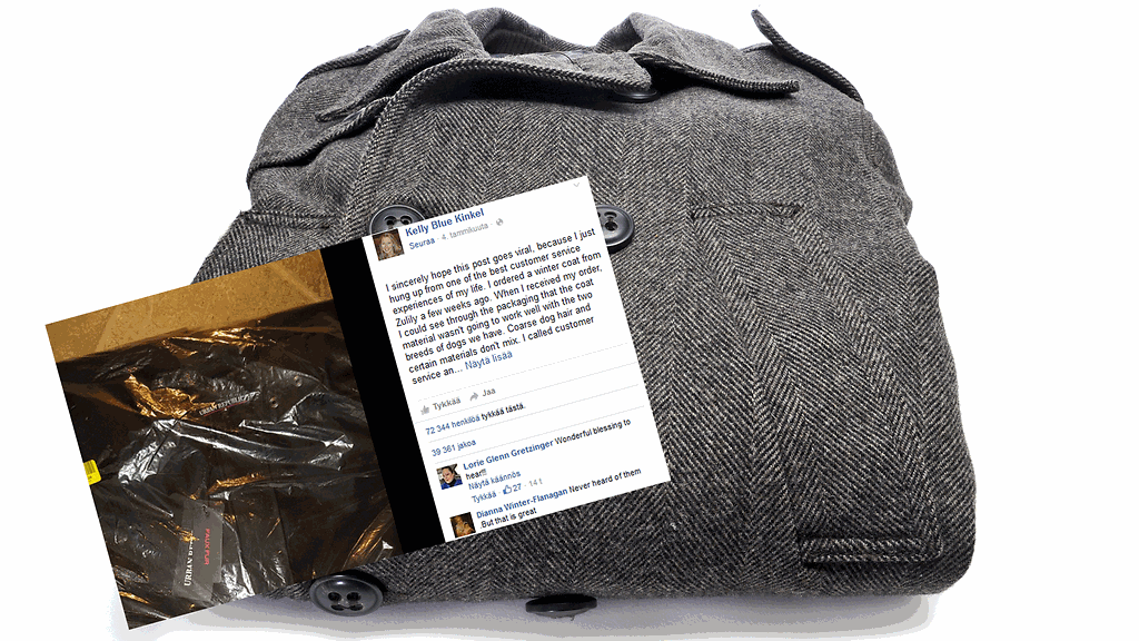 Jenkkinaisen kokemus nettiputiikin asiakaspalvelusta oli ilahduttava.