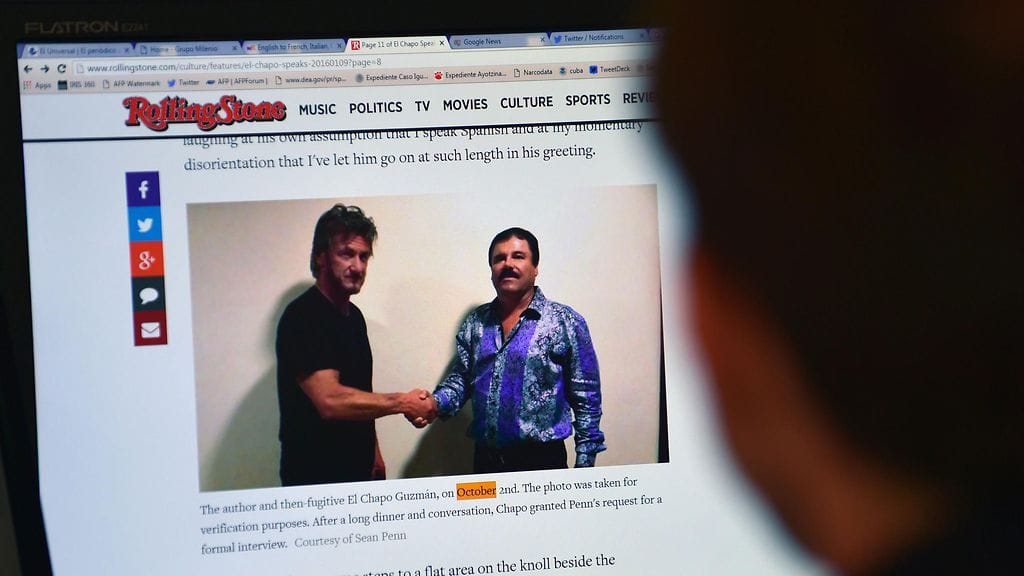 Näyttelijä Sean Pennin tekemä haastattelu huumepomo El Chaposta julkaistiin Rolling Stone -lehdessä.