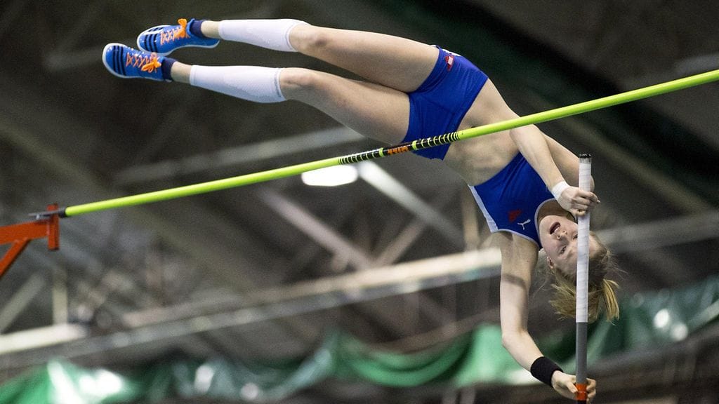 Wilma Murto SM-hallikisoissa viime helmikuussa Tampereella.