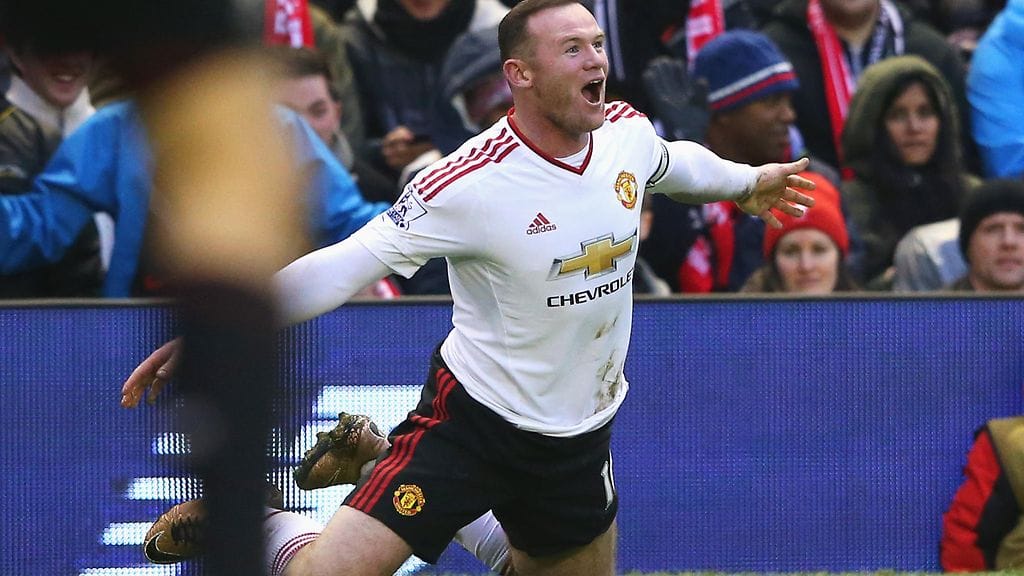 Wayne Rooney tuuletti maaliaan tähän tyyliin.