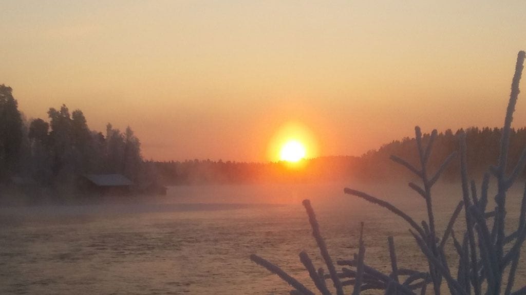 Pakkaskuva Konnevedeltä. Kuva: Jukka Väisänen.