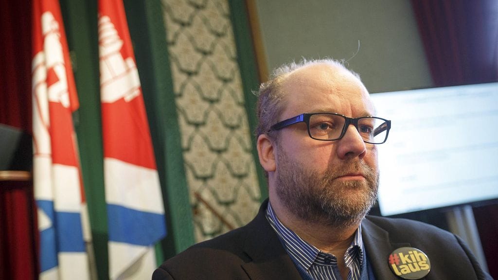 Auto- ja kuljetusalojen liiton AKT:n puheenjohtaja Marko Piirainen Tampereella 23. tammikuuta 2016.