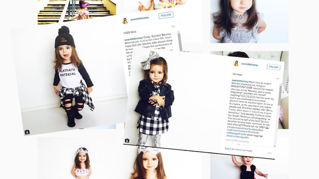 Poseeraaminen on jo arkipäivää tälle suositulle pikkutytölle.