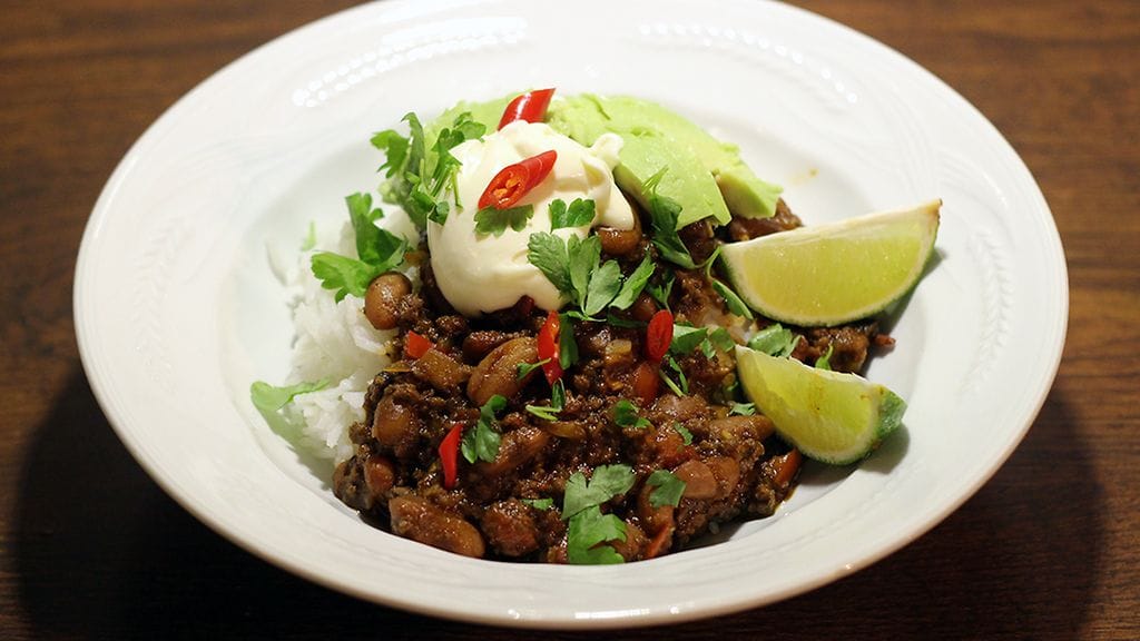 Chili con carnesta voi valmistaa kotioloissa gourmet-version.