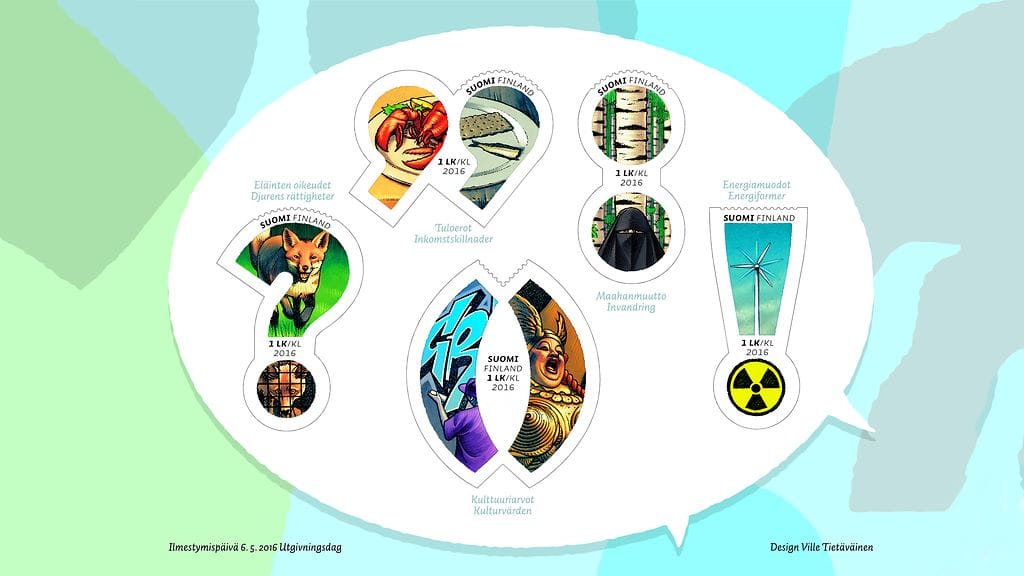 Posti julkaisee toukokuussa sananvapautta korostavan postimerkkiarkin.